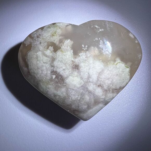 Flower Agate Heart Carving‎ (#4) - Picture 11 of 12